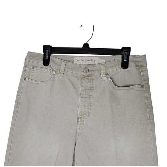 Soft Surroundings Jeans Womens 12 Straight Stretch Comfy Ankle Staple High Rise - Picture 3 of 11